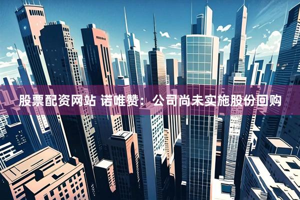 股票配资网站 诺唯赞：公司尚未实施股份回购